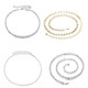 1 Row Diamante Waist Chain Belts for Women Fashion Accessory - Gold Silver